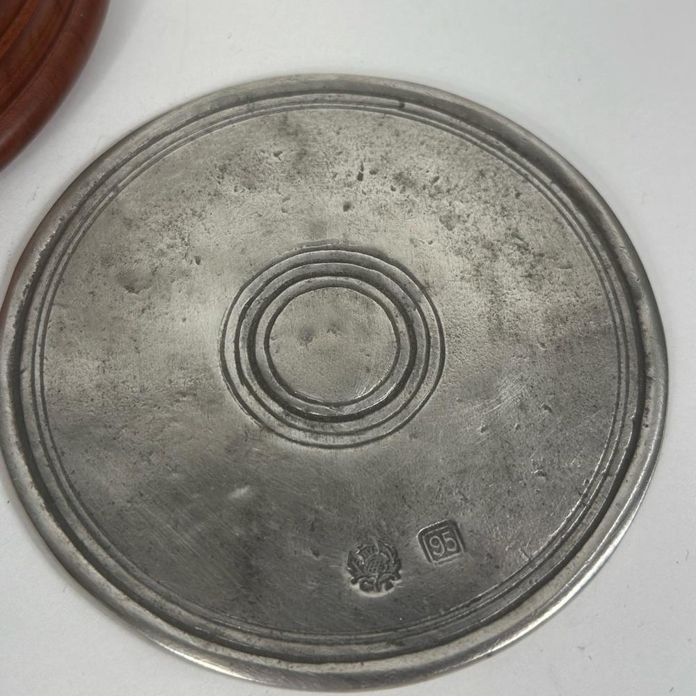 Match 8 pc. Pewter Coasters Made in Italy.